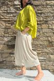 Shayle Indian Cotton Smock Shirt Olive